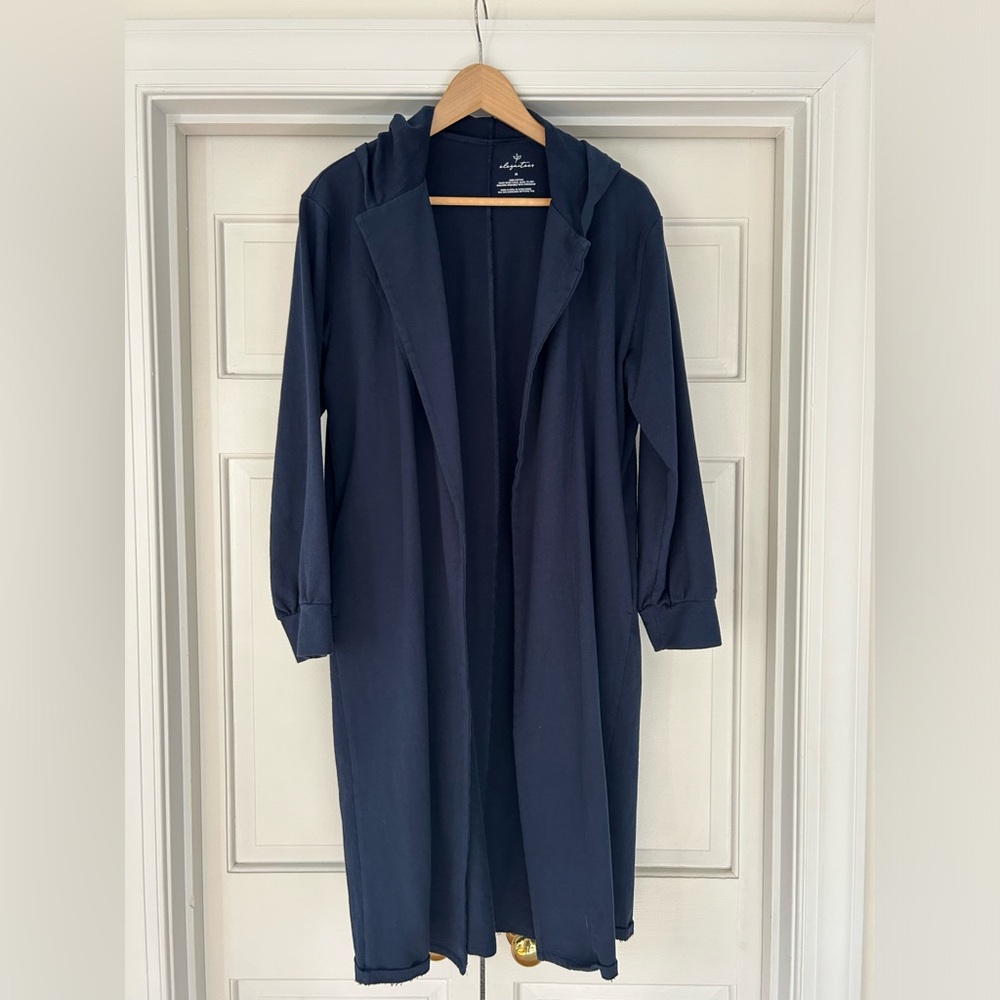 Elegantees Jenni French Terry Duster in Navy - Medium - Picture 2 of 4